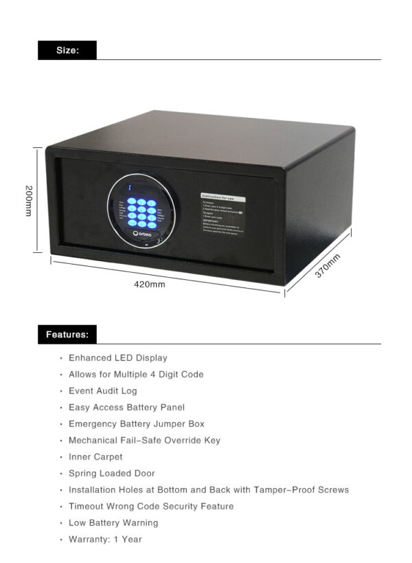 Hotel Room Safe 2042MG