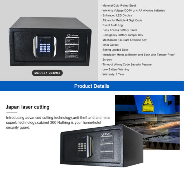 Hotel Room Safe 2042MJ