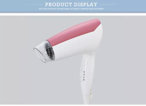 1-22062Q121504W HD-201 Folding 3 Speed Hair Dryer