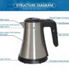 1-22062Q34451594 k43 hot water small travel smart hotel electric kettle