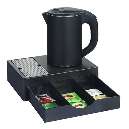 TRAY-M 0.8L cordless kettle electric drawer tray set hotel