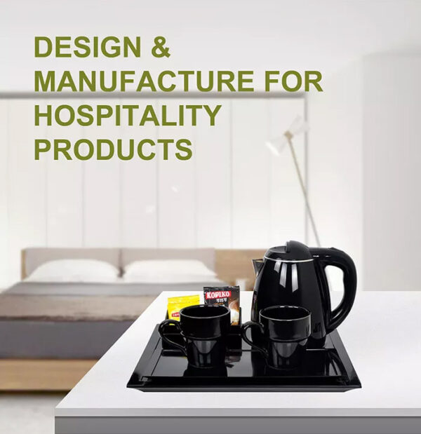 1-22062Q445345N TRAY-B electric kettle with tray set for hotel guest room