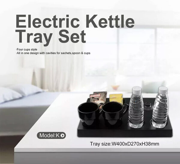 TRAY-K Welcome Tray with 0.6 litres Electrical Water Kettle for Hotel