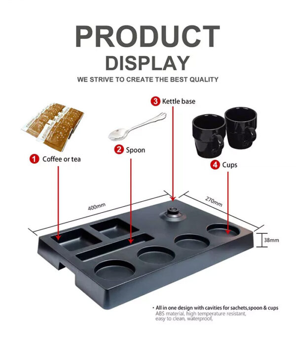 TRAY-K Welcome Tray with 0.6 litres Electrical Water Kettle for Hotel