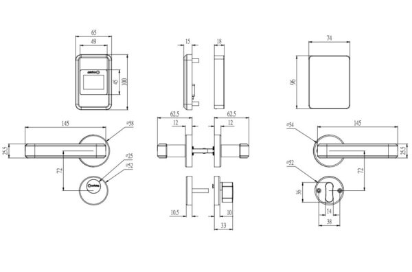 S4032G LCD luxury design hotel lock