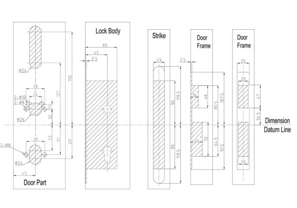 S3063P ORBITA Hotel door lock